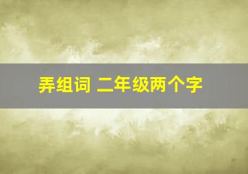 弄组词 二年级两个字